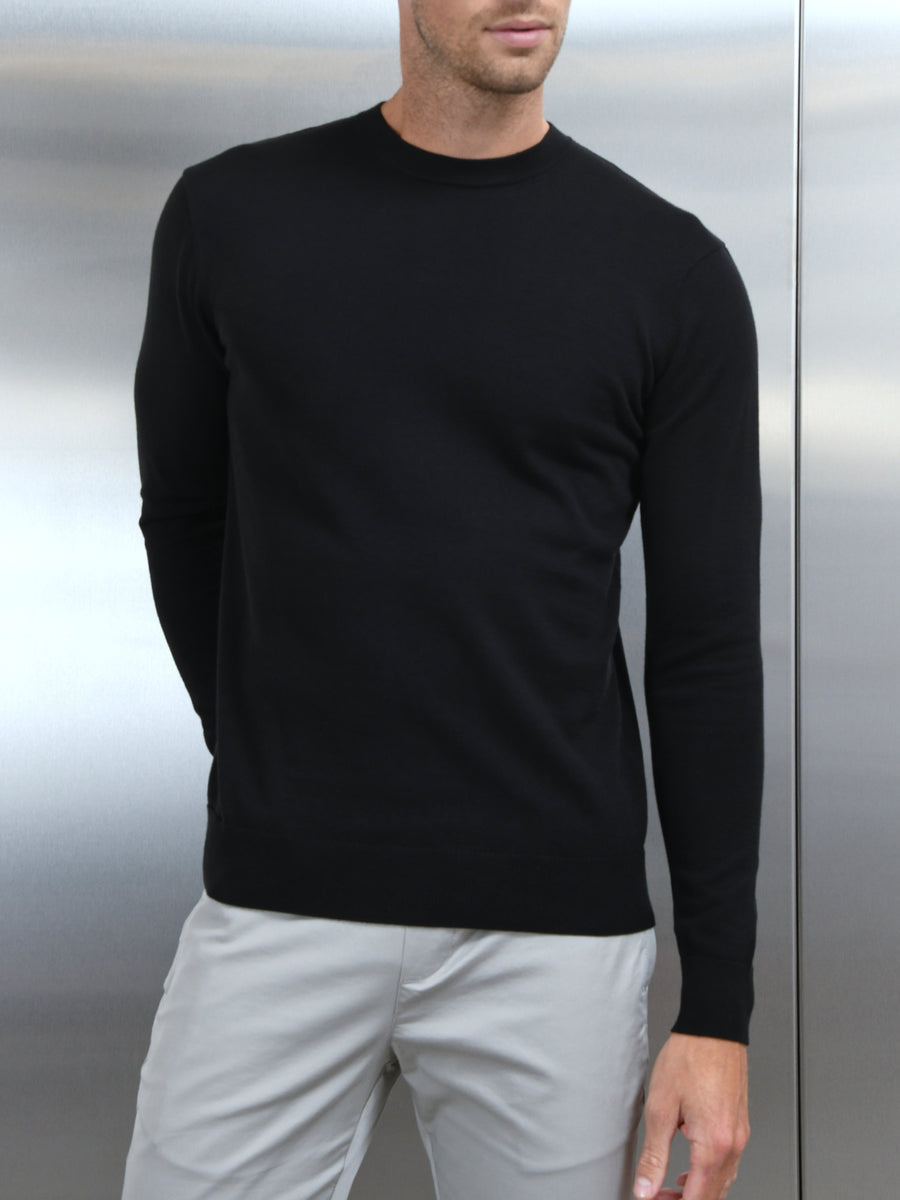 IONLUXES© Cotton Knitted Crew Neck Sweatshirt