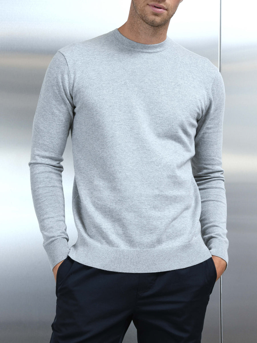 IONLUXES© Cotton Knitted Crew Neck Sweatshirt